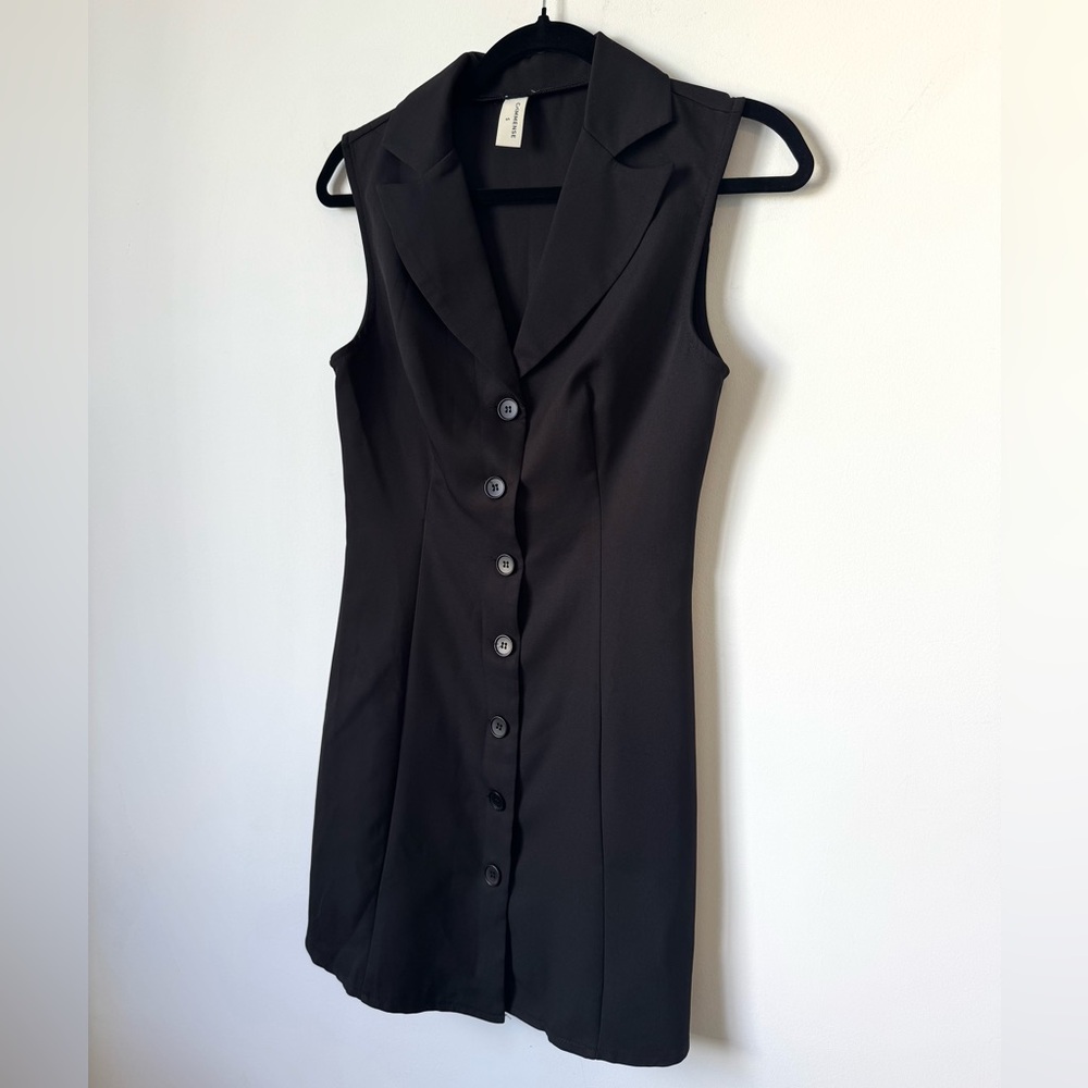 Commense Black Button Down Blazer Dress - Size S - Picture 3 of 8
